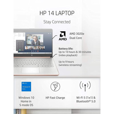惠普（HP） Pavilion 2022新款笔记本电脑14英寸高清触摸屏ADM处理器8+192GB 玫瑰金