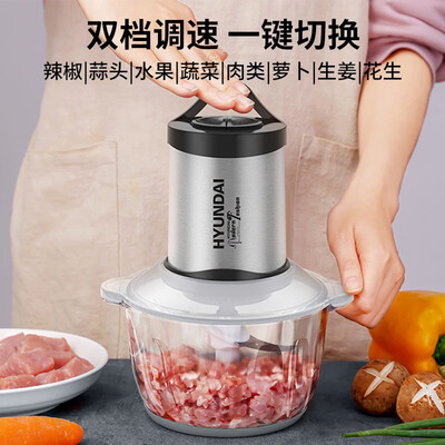 绞肉机料理机区别（HYUNDAI 绞肉机 2L 家用电动多功能料理机碎肉机靠谱吗,揭秘内幕）-图片1