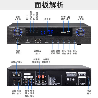 HYUNDAI现代专业中小型会壁挂式议影响套装（两影响+八鹅颈）