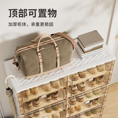 捷扣可折叠鞋盒架 2列8层16格收纳鞋柜到底如何,值得入手吗(鞋柜的卡扣怎么使用视频)-图片1