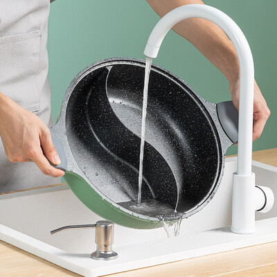 炊大皇 30cm 竹青石鸳鸯火锅 HG30ZQ