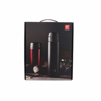 双立人 真空保温杯两件套 450ml黑色 420ml金属红  ZW-BP105