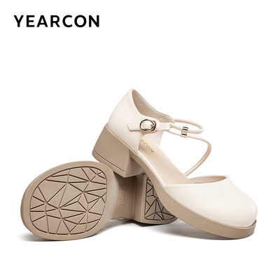 意尔康学院风粗跟凉鞋 米白37评测说真相(意尔康凉鞋质量怎么样)