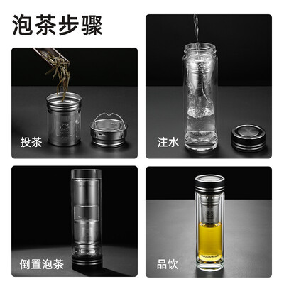 富光 盛宇双层玻璃办公杯（流通款）330ML G2035-sj-330b