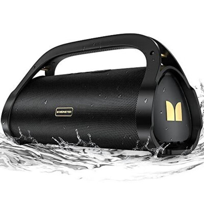 魔声（Monster） 蓝牙音箱Adventurer Max IPX7防水户外音响扬声器立体声超低音 黑色金标