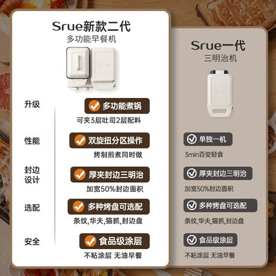早餐机做的三明治好吃吗（SRUE 早餐机 多功能轻食机三明治机评测说真相）-图片7
