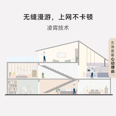 华为凌霄子母路由Q6网线版（1母3子套装）全屋千兆网线组网 灵犀双WiFi  Wi-Fi6+ AC