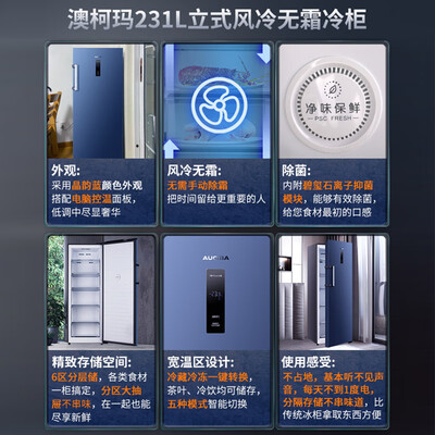 澳柯玛BD-231WNE立式冰柜大容量评测说真相（澳柯玛立式冰柜不制冷了怎么回事）