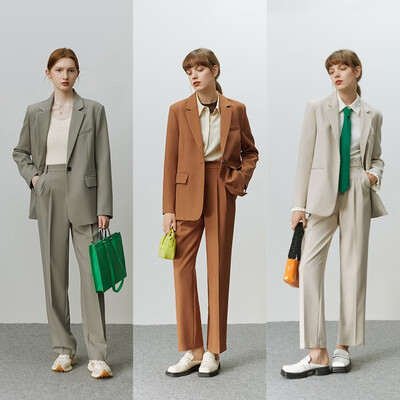 灰色西装和棕色西装哪个好看(FANSILANEN 22FS2361灰棕色西装外套女M西服到底如何,值得入手吗)-图片5