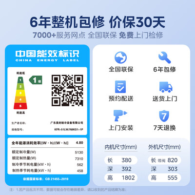 美的 KFR-51LW/N8KS1-1P 2匹空调靠谱吗,揭秘内幕(美的空调质量怎么样,排名如何)