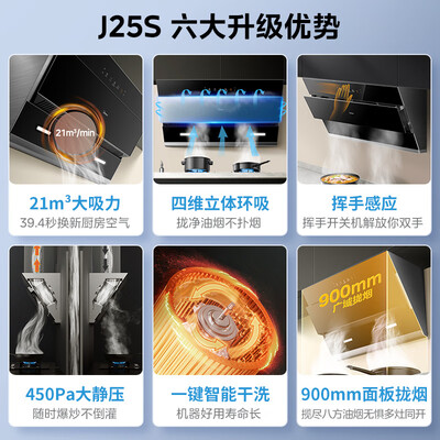 美的油烟机j20和j25（美的CXW-270-J25S油烟机好不好）