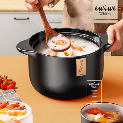 陶瓷煲和陶瓷砂锅哪个好(EWIWE 2.5L陶瓷煲 加厚砂锅煲粥炖汤煲粥锅到底如何,值得入手吗)-图片4
