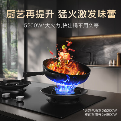 科勒（KOHLER）燃气灶K3 双灶家用 4.8kW猛火灶一级能效 台嵌两用 家电国家补贴智能双边定时35619T