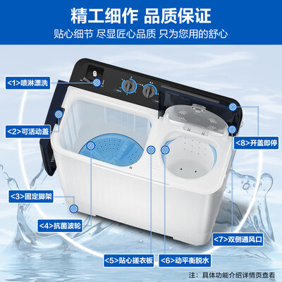 海尔 HY-10 半自动洗衣机 10公斤测评看真相（海尔洗衣机怎么解锁打开门）