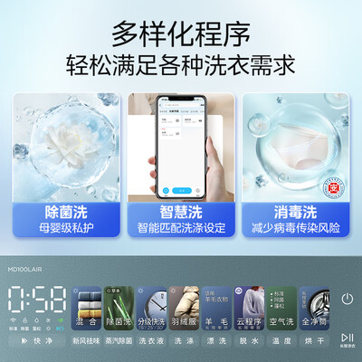 美的洗烘一体机好吗（美的 MD100LAIR 10公斤超薄洗烘一体机洗衣机体验效果好吗）