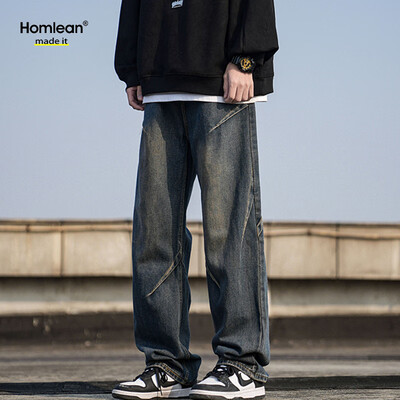 牛仔裤复古蓝和深蓝哪个显瘦（Homlean复古牛仔裤04复古蓝XL男士牛仔裤值得手入吗）-图片7