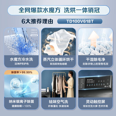 小天鹅滚筒洗衣机TD100V618T测评看真相（小天鹅滚筒洗衣机打不开门怎么解锁）-图片1