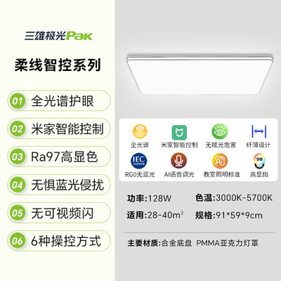 三雄极光的吸顶灯怎么样（三雄极光智能全光谱吸顶灯现代简约灯具客厅灯是否值得入手）-图片1