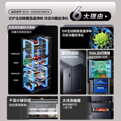 容声BCD-526WD1MPA电冰箱526升风冷无霜好不好（容声冰箱质量怎么样）-图片2