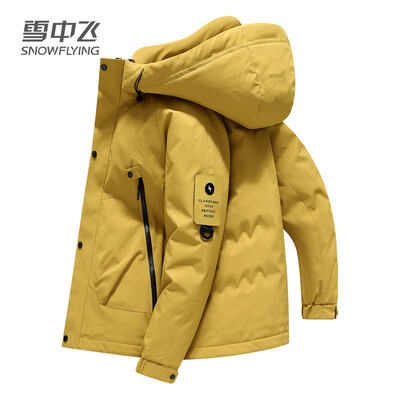 雪中飞羽绒服男短款黄色外套评测说真相(雪中飞羽绒服属于什么档次)-图片2