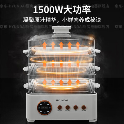 电蒸锅和煮蛋器哪个好（HYUNDAI 电蒸锅 28L 三层多功能家用煮蛋器测评看真相）-图片4
