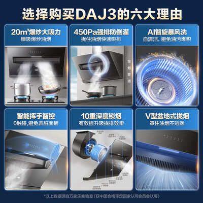 万家乐 CXW-320-DAJ3 侧吸式抽油烟机是否值得入手（万家乐油烟机质量怎么样）-图片1