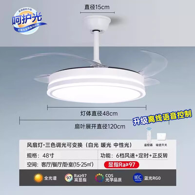 风扇吊灯隐形和不隐形的哪个好（荣事达48寸隐形风扇灯客厅吊灯值得手入吗）-图片1