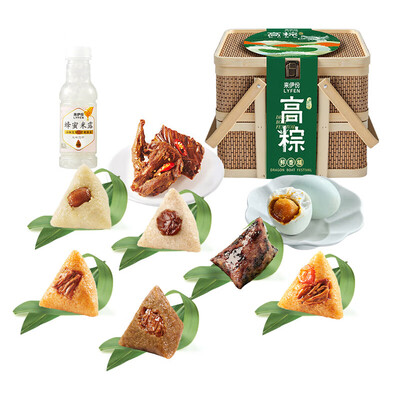 来伊份 高粽-粽有臻礼B 粽子礼盒 1238g+330ml