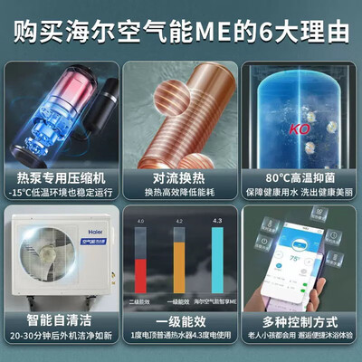 海尔空气能热水器kf70/150-b-ep好用吗(海尔AE7 200升空气能热水器智能型热泵热水器评测说真相)-图片5
