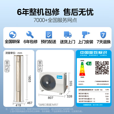 美的空调51yh200和200b1（美的KFR-51LW 2匹立式空调空调柜机评测说真相）