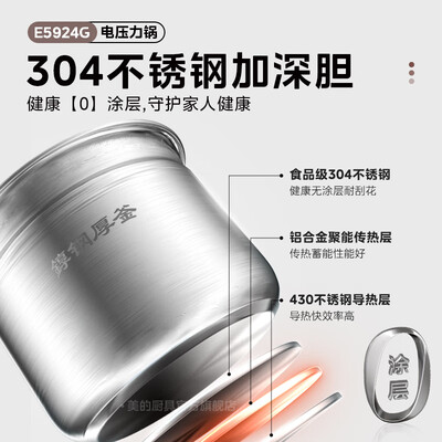 美的Midea电压力锅5L 304不锈钢值得手入吗（美的压力锅打不开盖儿怎么办?）-图片6