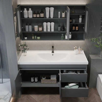 万域实木浴室柜 80cm H灰测评看真相（万域浴室柜怎么样）