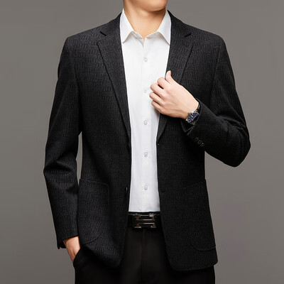 查利德斯羽绒服怎么样（查利德斯西服 男士厚款黑色外套 180码西装好不好）-图片6