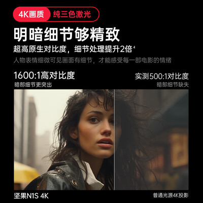 坚果投影仪j10和x3（坚果投影 JMGO N1S 4K投影仪到底如何,值得入手吗）-图片2