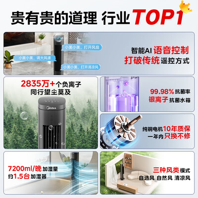 美的ACA10TJR智能空调扇塔扇是否值得入手(美的塔扇怎么拆洗图解)-图片3