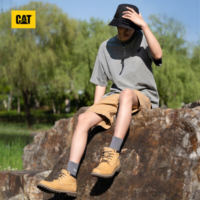 男黄色马丁靴配什么裤子比较好（CAT DOUBLEDAY黄色39码工装靴男男士马丁靴质量烂不烂）-图片1