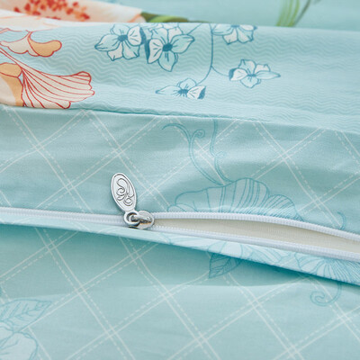 富安娜 纯棉四件套-花意轻尘 被套203*229cm