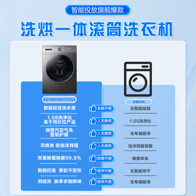 海尔 Hmate55 10KG洗烘一体机靠谱吗,揭秘内幕(海尔洗烘一体机烘干功能怎么用)-图片2