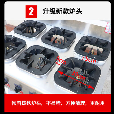 禧仕德 四眼煲仔炉燃气灶商用燃气灶质量烂不烂(喜的燃气灶怎么样)-图片3