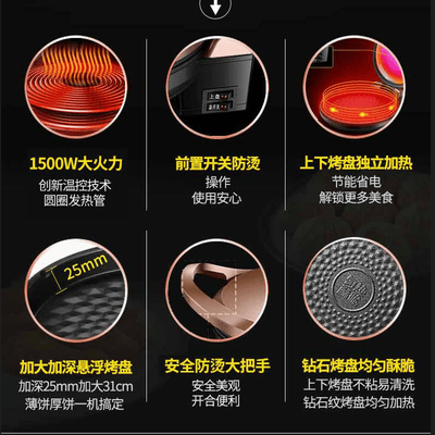 苏泊尔电饼铛对比（苏泊尔电饼铛双面加热家用电饼档煎烤机质量烂不烂）-图片1