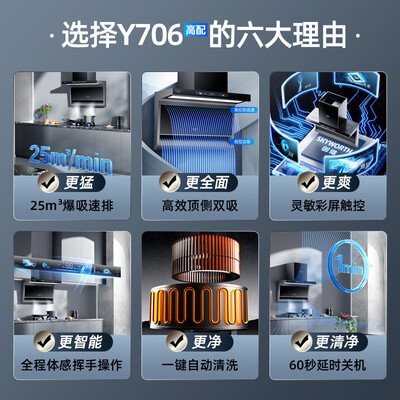 创维油烟机y8500a怎么样(创维 Y706 顶侧双吸油烟机家用油烟机测评看真相)-图片3