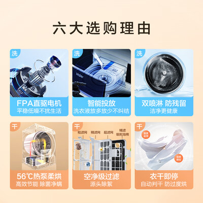 海尔10KG洗烘套装MATE7WU1+MATE7W到底如何,值得入手吗（海尔洗烘套装和卡萨帝洗烘套装哪个好）-图片4