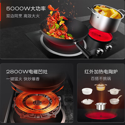 美的双灶电磁炉哪个型号好(美的 DZ50D03Q 双灶电磁炉 5000W 家用双头电磁炉体验效果好吗)-图片3