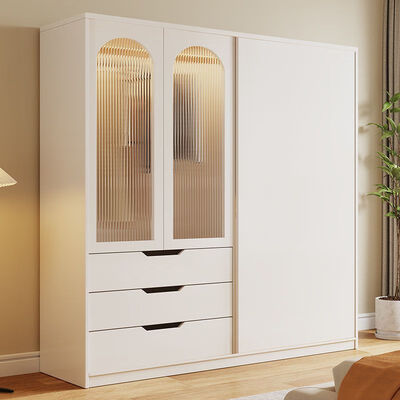 全友实木推拉门衣柜带顶柜储物柜到底如何,值得入手吗(全友家私衣柜怎么识别是真假)-图片5