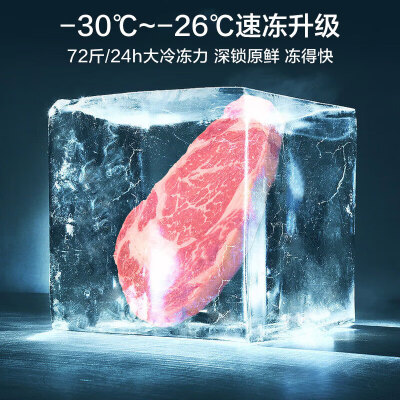 美的（Midea）【国家补贴】冰柜家用小型卧式冷冻柜300升小冰柜一级能效商用冰柜速冻柜母婴母乳冷藏冷柜保鲜柜