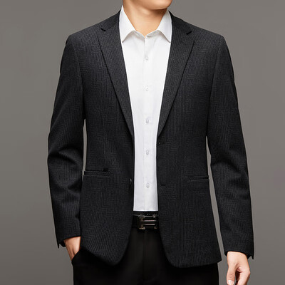 查利德斯羽绒服怎么样（查利德斯西服 男士厚款黑色外套 180码西装好不好）-图片5