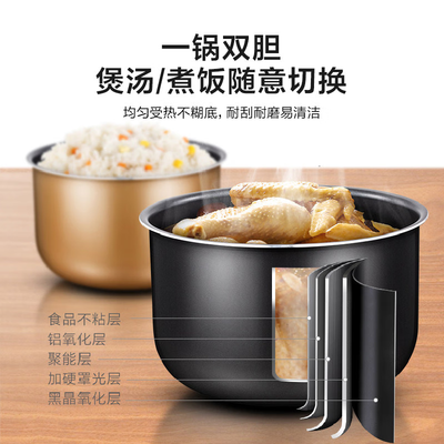 苏泊尔电饭煲电压力锅怎么样(苏泊SUBOAER电压力锅5L双胆智能预约电饭煲怎么样)-图片3