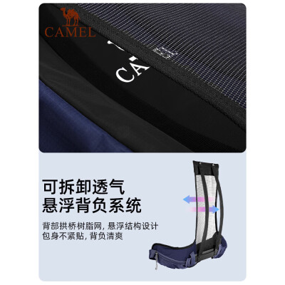 骆驼（CAMEL）登山包户外背包旅行背包登山双肩包徒步背包 2S04001A  高级灰