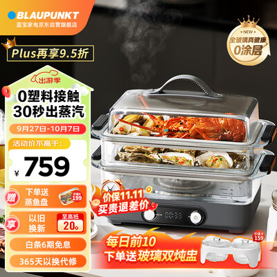 蓝宝电火锅怎么样（蓝宝 BLAUPUNKT ZG10 玻璃电蒸锅 10L大容量电炖锅评测说真相）-图片5