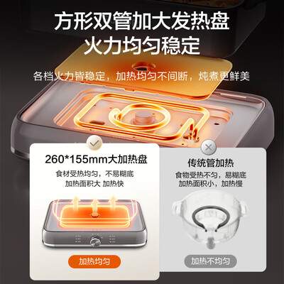 苏泊尔的电火锅和电炖锅哪个好些(苏泊尔SUPOR电火锅6L烤涮两用锅电烤锅体验效果好吗)